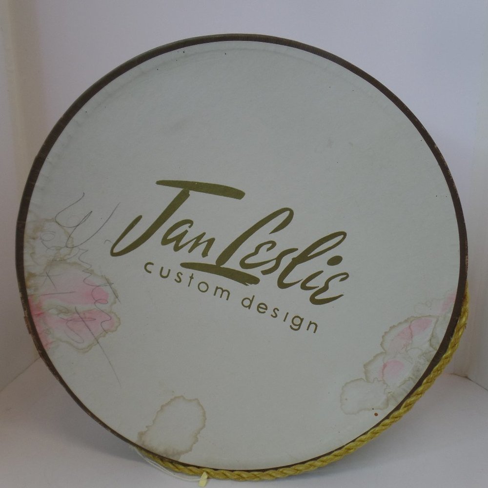 Jan Leslie Very Vintage Hat Box Has Issues 13" Round X 7" Tall